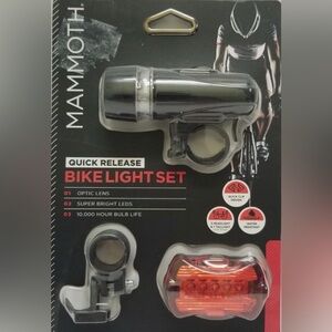 Mammoth Black and Red Bike Light Set